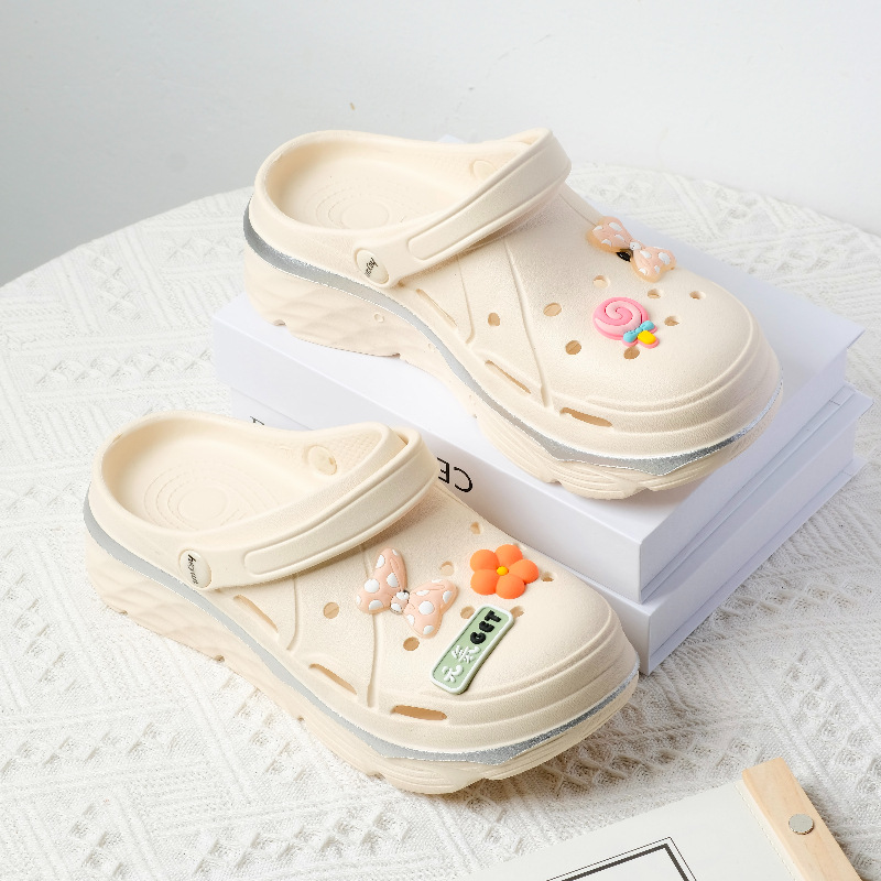 Women'S Fashion Korea - Zoccoli da Donna Traspiranti con Rialzo,