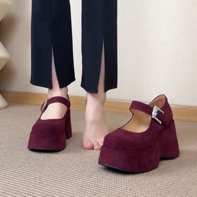 Women'S Fashion Korea - Scarpe Mary Jane con plateau spesso