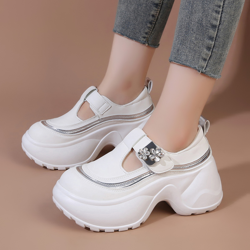 Women'S Fashion Velcro Sneakers - Moda Glitter Decorazione Scarpe Casual Donna