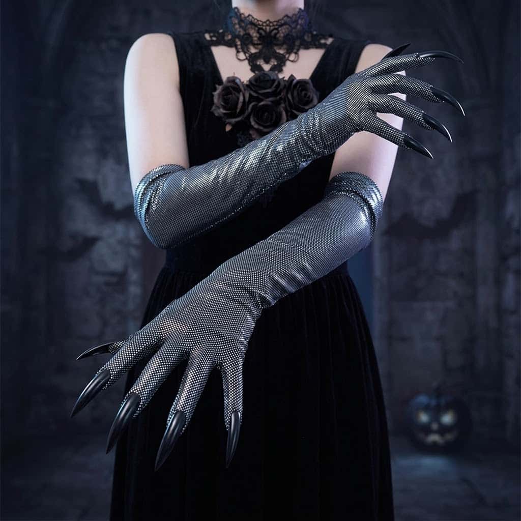 Women Fashion Gloves - Guanti Lunghi Gotici Y2K Moon Girl