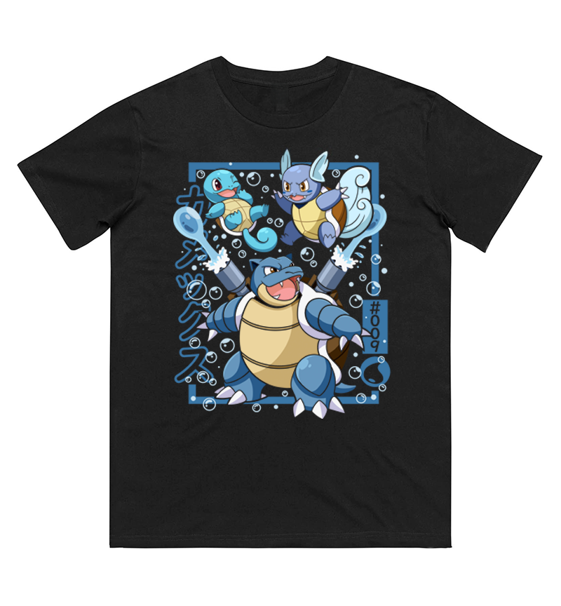 Women Fashion Evolution - Pokémon Squirtle Evolution T-shirt in puro