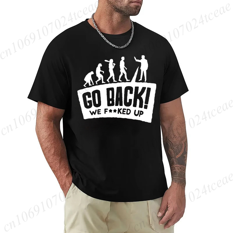 Women Fashion Evolution - T-shirt da uomo con stampa umoristica