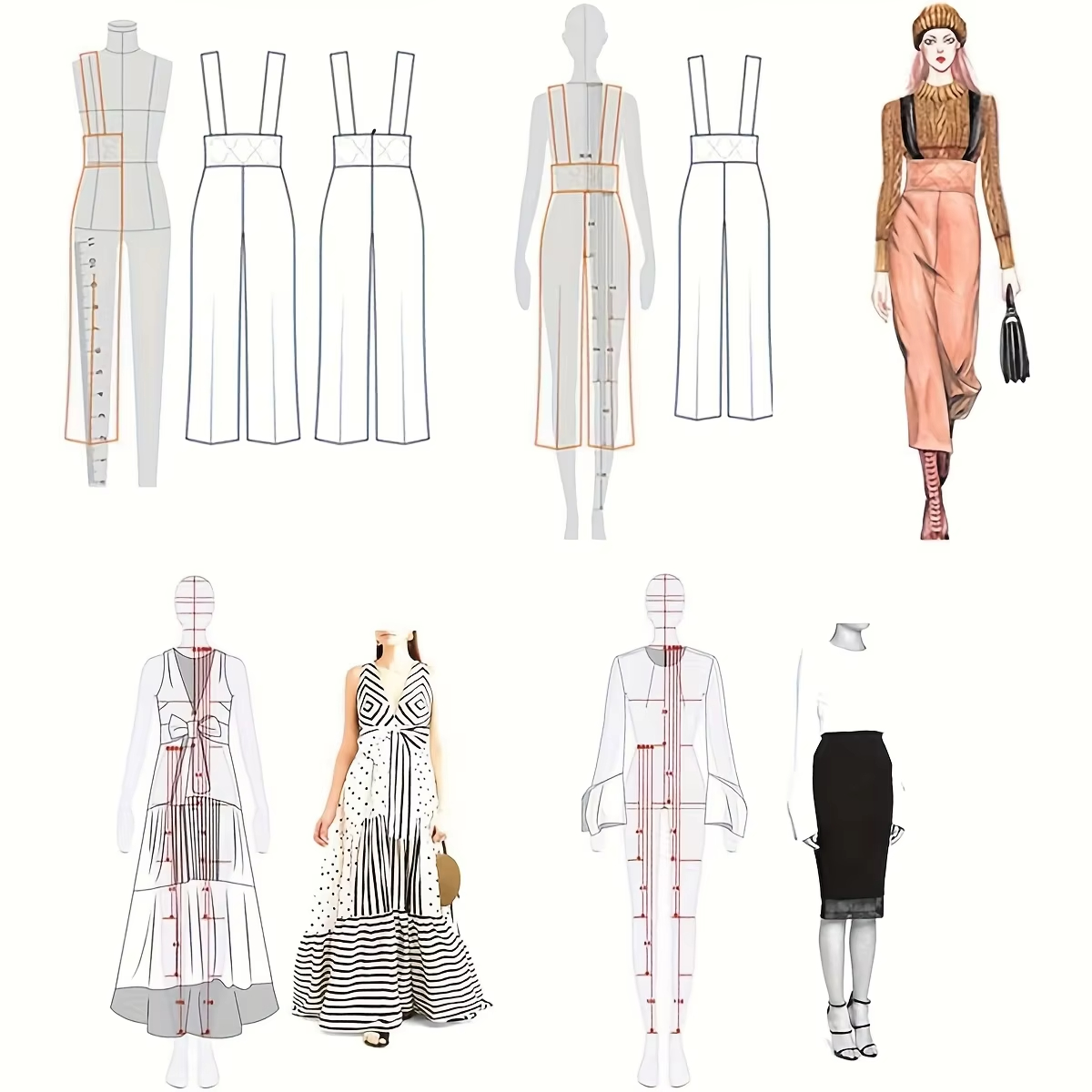 1 Set di Righelli per Disegno  - Women Fashion Figure Template recensione e prezzo