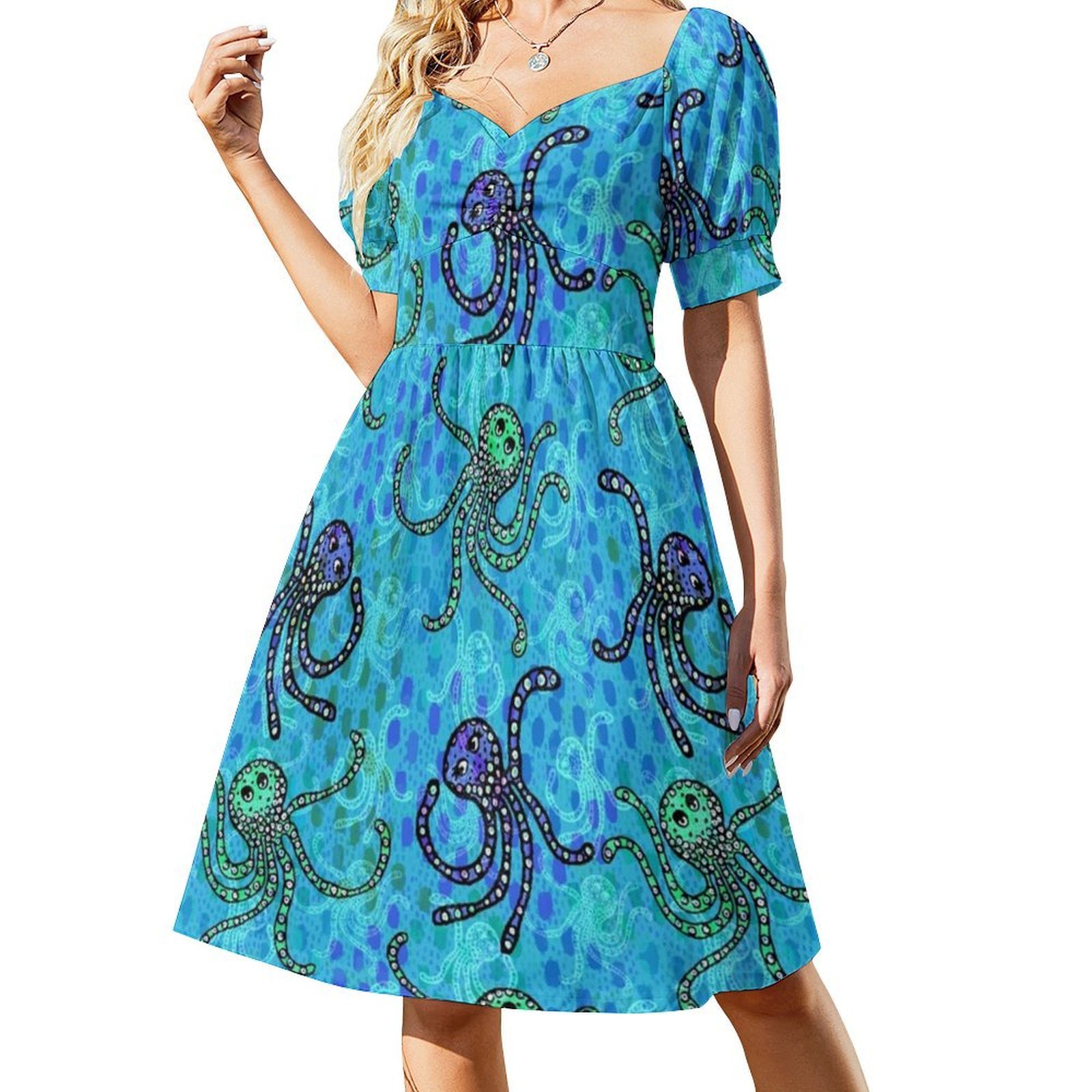Polpo Party Pattern-Trippy Col - Women Fashion Gown recensione e prezzo