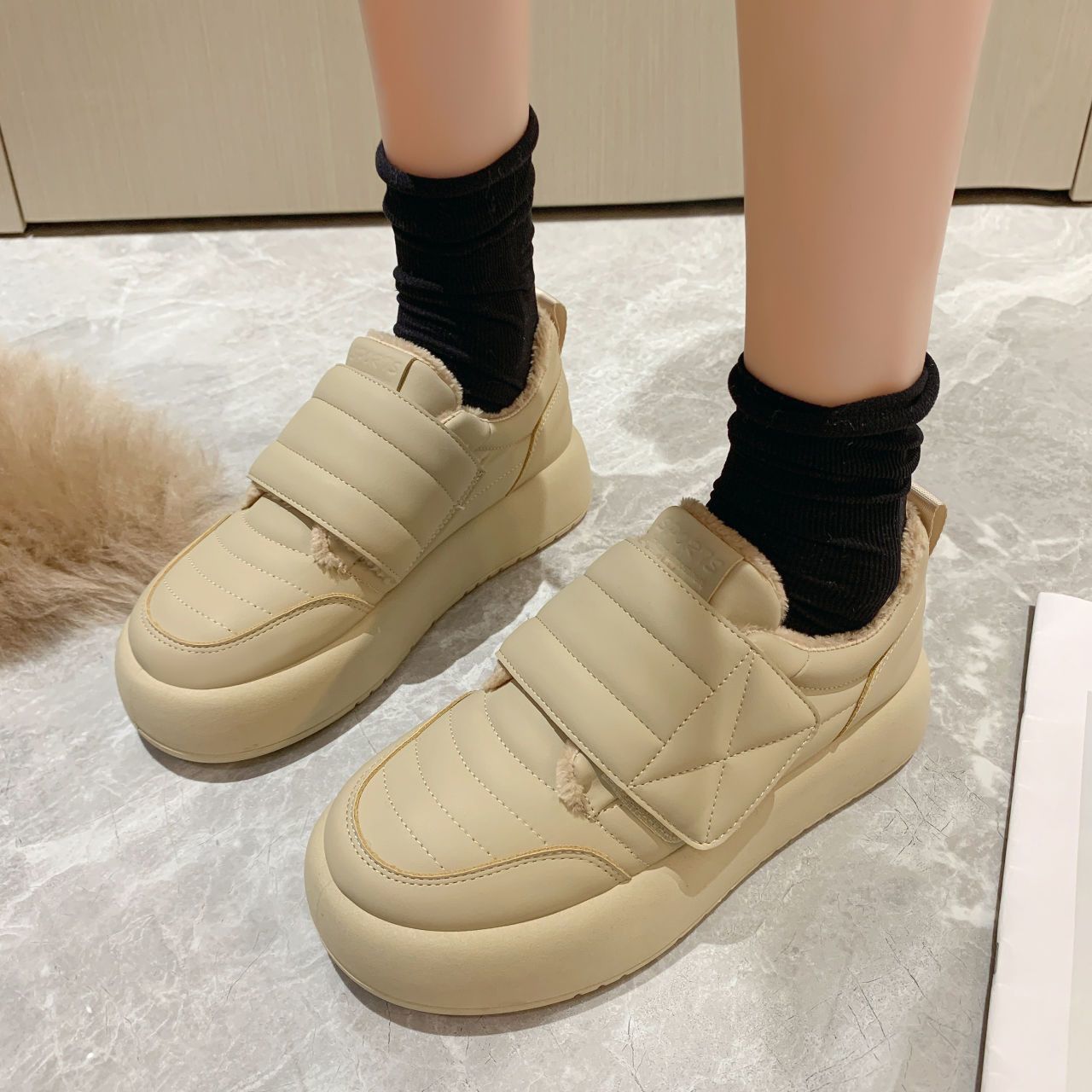 Scarpe da ginnastica bianche m - Women'S Fashion Velcro Sneakers recensione e prezzo
