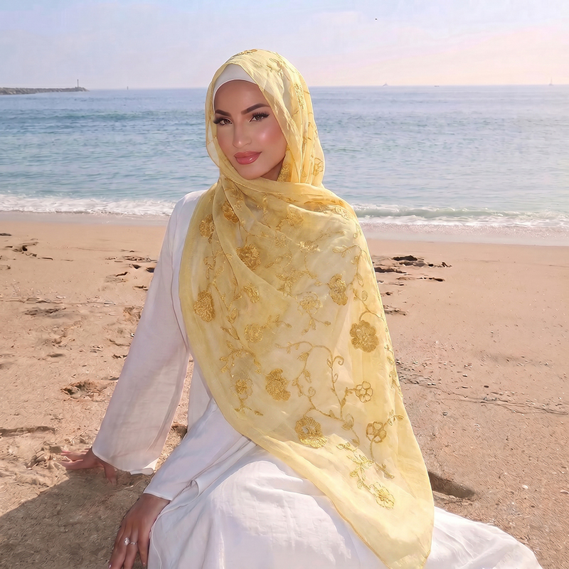 Hijab Musulmano con Ricamo Flo - Women Fashion Wear recensione e prezzo